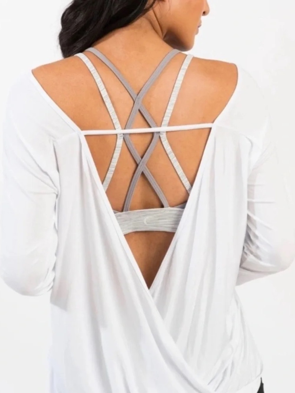 White Namaste Long Sleeve T (M)